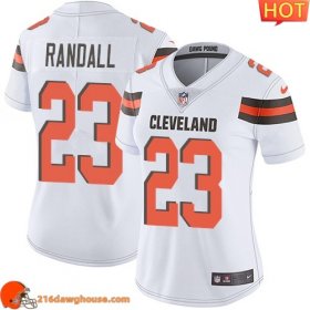 Gorgeous Enchanting First rate Trendy Amazing Top notch Cleveland #23 Damarious Randall White Women Stitched Vapor Untouchable Limited athletic jersey Womens