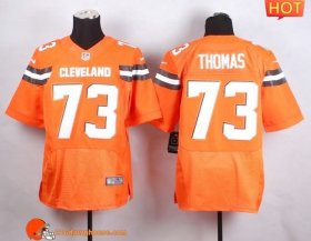 Iconic Cozy Top notch Precious Splendid #73 Joe Thomas Orange Alternate Men Stitched New Elite game ready jersey