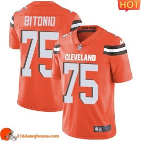 Trendy Classy Valuable Cleveland #75 Joel Bitonio Orange Alternate Men Stitched Vapor Untouchable Limited game ready jersey Men