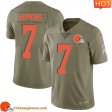 Impressive Top notch Outstanding #7 Dustin Hopkins Olive Men Stitched Limited 2017 Salute To Service match day jersey