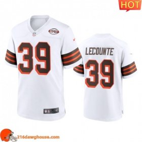 Enchanting Trendy Game changing Delightful Men Cleveland #39 Richard Lecounte 1946 Collection Alternate Game Limited game ready jersey White Men