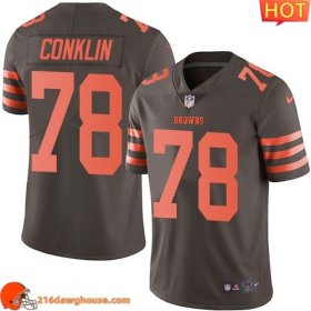 Splendid Gorgeous Classy Reliable Cleveland #78 Jack Conklin Youth Stitched Limited Rush game ready jersey Youth