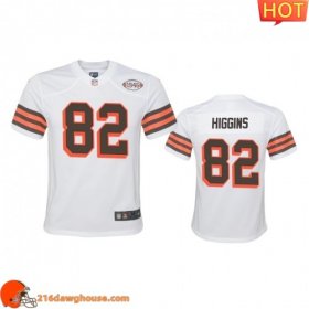 Awesome Premium High quality Performance driven Youth Cleveland #82 Rashard Higgins 1946 Collection Alternate Game Limited game ready jersey White Youth