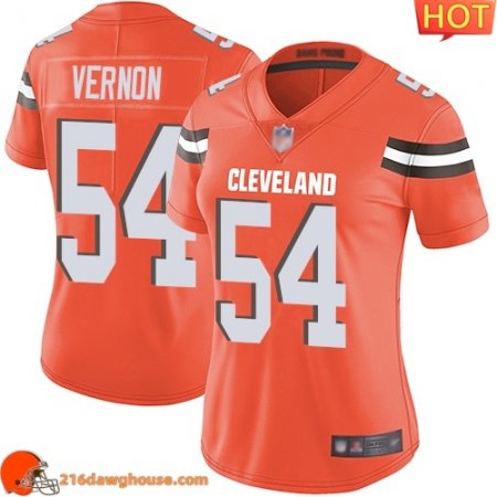 Superior Alluring First rate Premium Cleveland #54 Olivier Vernon Orange Alternate Women Stitched Vapor Untouchable Limited sporting jersey Womens showcasing an eye catching design