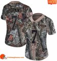High quality Long lasting Elegant Premium #7 Dustin Hopkins Camo Women Stitched Limited Rush Realtree game ready jersey designed for maximum on field performance