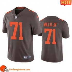 Alluring Excellent Durable Cleveland Cleveland #71 Jedrick Wills Men 2020 Draft Alternate Vapor Limited sporting jersey Men crafted with the latest fabric technology