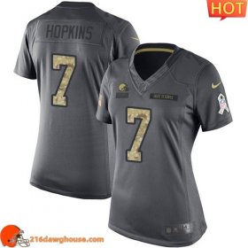 Enchanting Stylish Gorgeous Fashionable Amazing #7 Dustin Hopkins Black Women Stitched Limited 2016 Salute To Service match day jersey