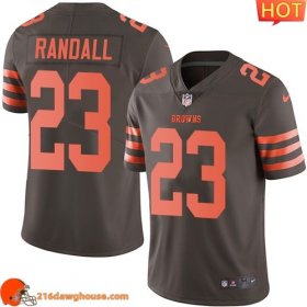 Irresistible Excellent Awesome Cozy Exclusive Cleveland #23 Damarious Randall Men Stitched Limited Rush match day jersey Men showcasing an eye catching design