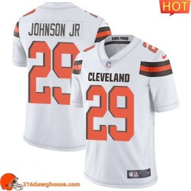 First rate Premium Long lasting Irresistible Amazing Cleveland #29 Duke Johnson Jr White Men Stitched Vapor Untouchable Limited athletic jersey Men