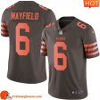 Trendy Superb Precious Comfortable Enchanting Cleveland #6 Baker Mayfield Men Stitched Limited Rush game ready jersey Men