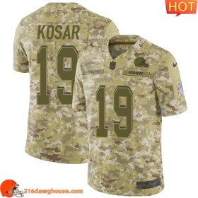 Premium Superb Magnificent Valuable Marvelous Distinctive #19 Bernie Kosar Camo Youth Stitched Limited 2018 Salute To Service athletic jersey perfect for die hard fans to flaunt their support