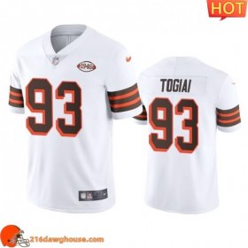 High quality Outstanding First rate Performance driven Superior Awesome Cleveland Cleveland #93 Tommy Togiai 1946 Collection Alternate Vapor Limited athletic jersey White Men