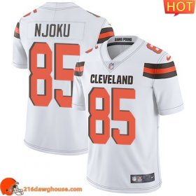 Delightful Legendary Alluring #85 David Njoku White Men Stitched Vapor Untouchable Limited game ready jersey