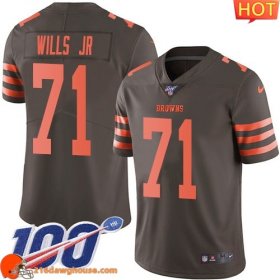 Captivating Valuable Rare First rate Wonderful Trendy Cleveland #71 Jedrick Wills JR Youth Stitched Limited Rush 100th Season game ready jersey Youth perfect for die hard fans to flaunt their support