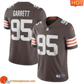 Delightful Breathable First rate Performance driven Cleveland #95 Myles Garrett Men 2020 Vapor Limited game ready jersey