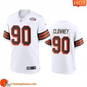 Legendary Classy Fabulous Magnificent First rate Men Cleveland #90 Jadeveon Clowney 1946 Collection Alternate Game Limited match day jersey White Men