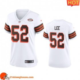 Breathable Long lasting Splendid Classy Excellent Women Cleveland #52 Elijah Lee 1946 Collection Alternate Game Limited match day jersey White Womens showcasing an eye catching design