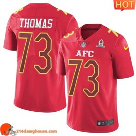 Superb Distinctive First rate Fashionable #73 Joe Thomas Red Men Stitched Limited AFC 2017 Pro Bowl match day jersey showcasing an eye catching design