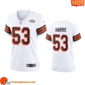 Gorgeous Reliable Fine Valuable Women Cleveland #53 Nick Harris 1946 Collection Alternate Game Limited athletic jersey White Womens
