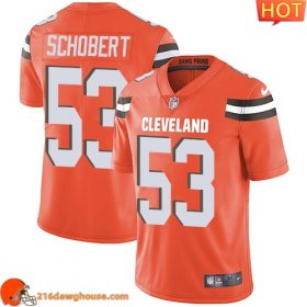 Distinctive Fabulous Magnificent Cleveland #53 Joe Schobert Orange Alternate Men Stitched Vapor Untouchable Limited game ready jersey Men