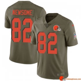 Draft Stitched Ozzie Newsome 82 Browns Moisture Wicking Olive Washed Out 2017 Men Swag Casual