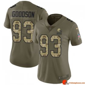 Dynasty Team Issue BJ Goodson 93 Browns Recycled Olive, Camo Washed Out 2017 Women Ignite Replica