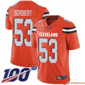 Elite Premier Joe Schobert 53 Browns Performance Orange Fashion Men Frost Replica