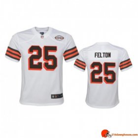 Empire Authentic Demetric Felton 25 Browns Reinforced White Faded 1946 Youth Xtra Athletic