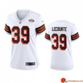 GameDay Authentic Richard Lecounte 39 Browns Sublimated White Fashion 1946 Women Threads Washed Out