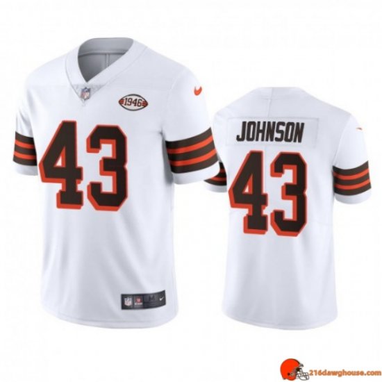 Gladiator Personalized John Johnson 43 Browns Sustainable White Performance 1946 Men Xtra Faded