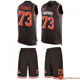 Havoc Limited Edition Joe Thomas 73 Browns Performance Brown Replica Men Collector Swingman