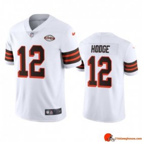 Hyper Genuine Khadarel Hodge 12 Browns Performance White Color Rush 1946 Men Wear Performance