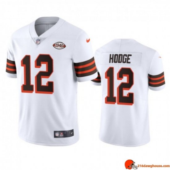 Hyper Genuine Khadarel Hodge 12 Browns Performance White Color Rush 1946 Men Wear Performance