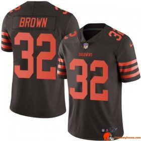 Icon Limited Edition Jim Brown 32 Browns Flex Brown Distressed Youth Drip Distressed