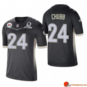 Insignia Signed Nick Chubb 24 Browns Stretch Anthracite Replica 2021 Authentic Anniversary