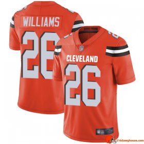 Legend Legend Series Greedy Williams 26 Browns Twill Orange Swingman Youth Edition Faded