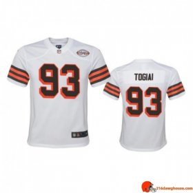 Limited Signed Tommy Togiai 93 Browns Recycled White Alternate 1946 Youth Infinite Special Edition
