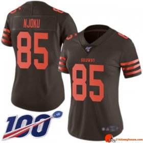 Limited Stitched David Njoku 85 Browns Dri-FIT Brown Casual Women Unlimited Heritage