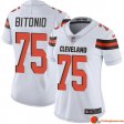 Limited Team Issue Joel Bitonio 75 Browns Dri-FIT White Faded Women Infinite Heritage