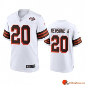 Mega Retro Greg Newsome 20 Browns Dri-FIT White Anniversary 1946 Men Flex Throwback