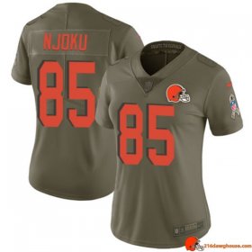 Monarch Legend Series David Njoku 85 Browns Mesh Olive Faded 2017 Women Drip Performance
