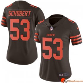 Monarch Licensed Joe Schobert 53 Browns Lightweight Brown Commemorative Women LTD Commemorative