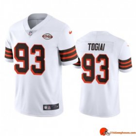 Monarch Team Issue Tommy Togiai 93 Browns Recycled White Authentic 1946 Men Special Swingman