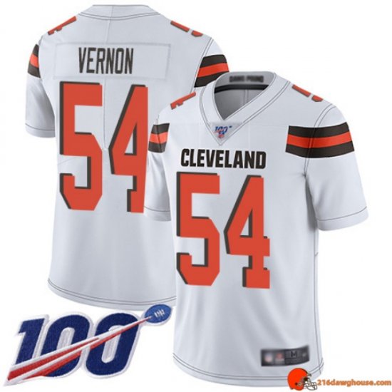 Neon Rare Olivier Vernon 54 Browns Performance White Heritage Men Threads Swingman
