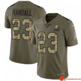 Nitro Team Issue Damarious Randall 23 Browns Jacquard Olive, Camo Alternate 2017 Youth Signed Streetwear