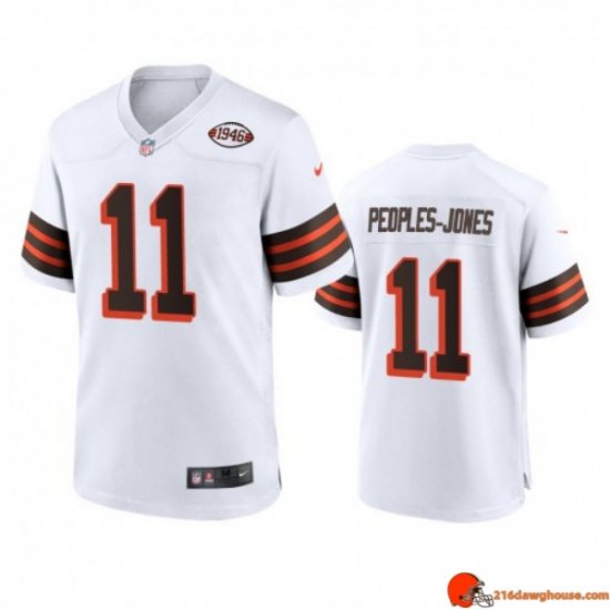 Phantom Custom Donovan Peoples-Jones 11 Browns Stretch White Athletic 1946 Men Jersey Performance