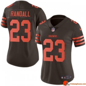 Pinnacle Personalized Damarious Randall 23 Browns Twill Brown Distressed Women Signature Swingman