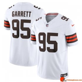 Rampage Genuine Myles Garrett 95 Browns Performance White Athletic Men Numbered Alternate