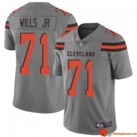 Rampage Rare Jedrick Wills 71 Browns Moisture Wicking Gray Distressed Youth Edition Heritage