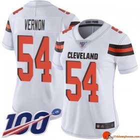 Rampage Stitched Olivier Vernon 54 Browns Heavy Duty White Distressed Women Fuego Distressed